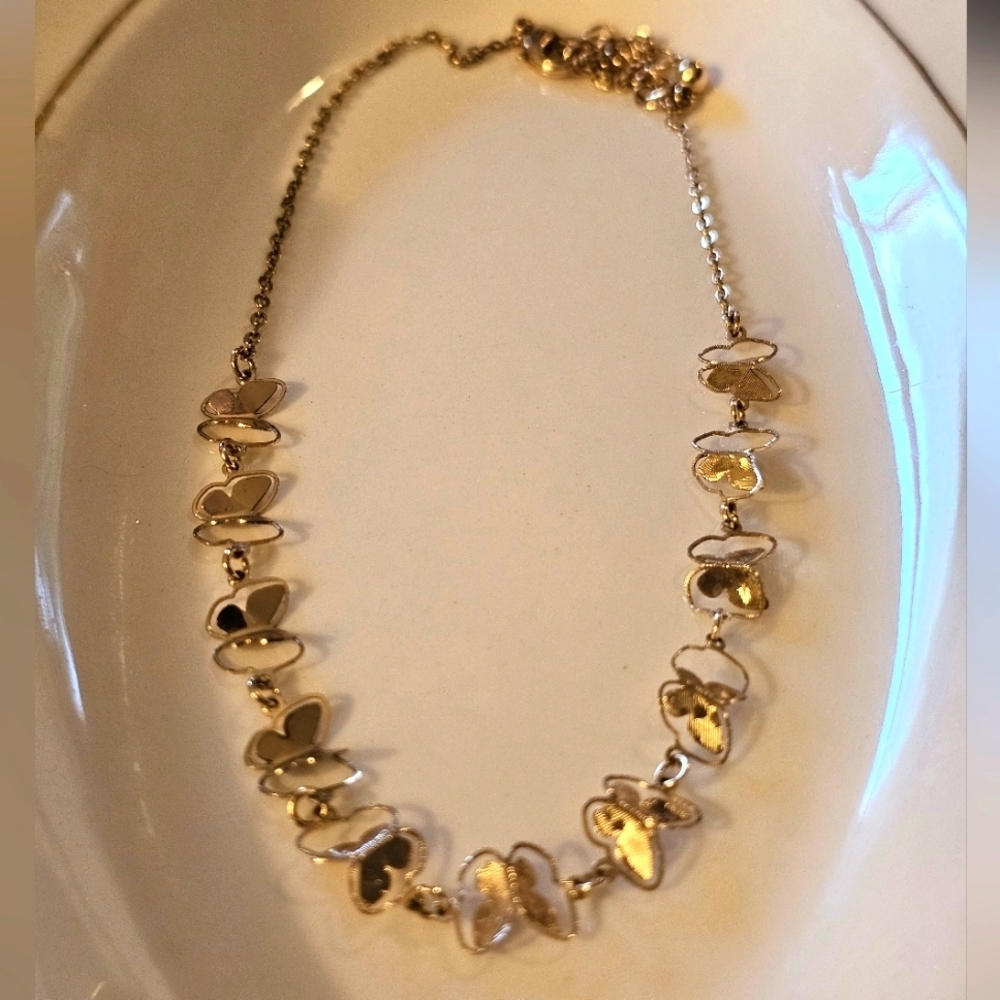 Gold Butterfly Choker Necklace N2P25